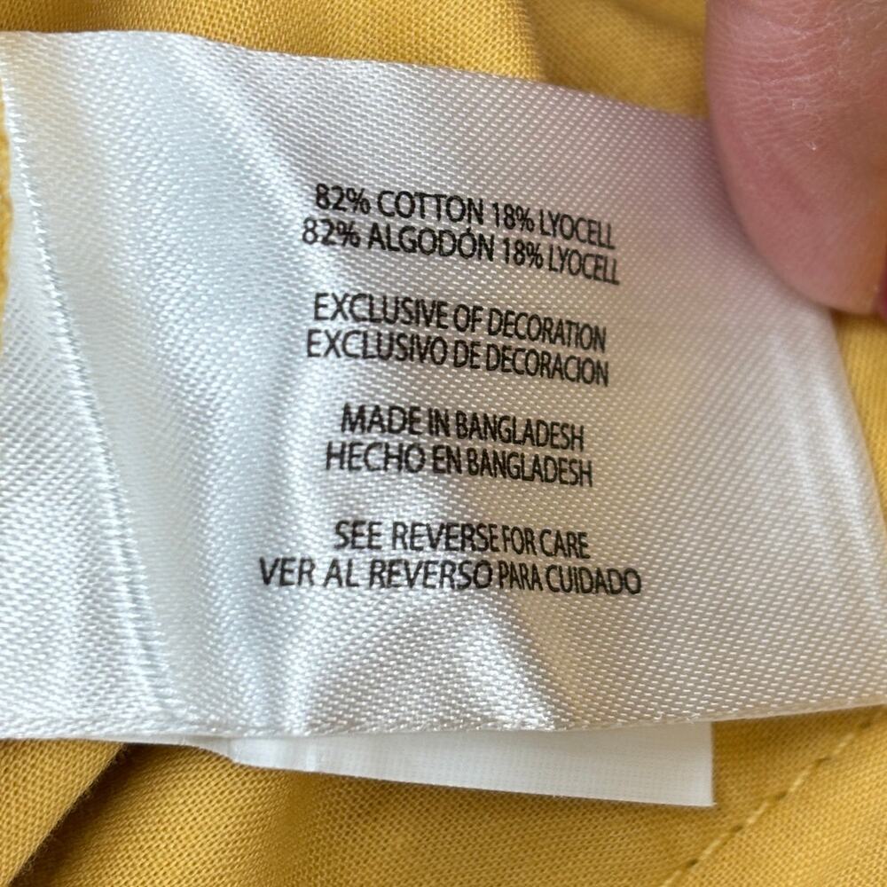 Orvis Shorts Womens Size L Yellow Pull On Drawstring Pockets Cotton Lyocell - Picture 8 of 9